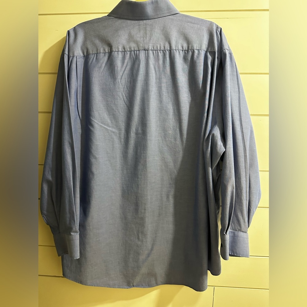 Nordstrom Mens Shop Non Iron 18.5 Long Sleeve Button Up Shirt Classic Fit 34” - Picture 5 of 9